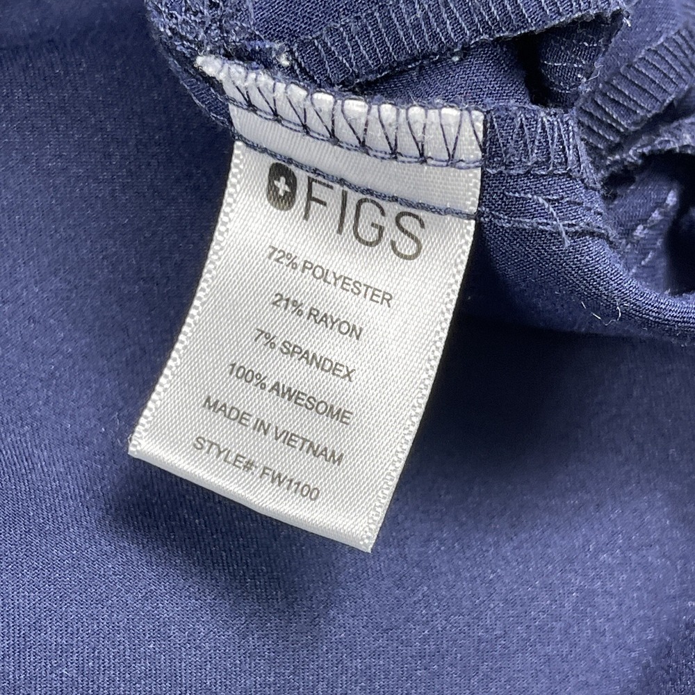 Figs Scrub Shirt‎ Womens XXS Blue Casma 3 Pocket Top RN Nurse Healthcare FW1100 - Picture 9 of 12